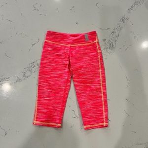 Neon Pink Zella Girl Cropped Space Dye Leggings size S (7/8)